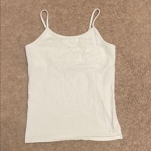 SO Women's White Spaghetti Strap Tank Top